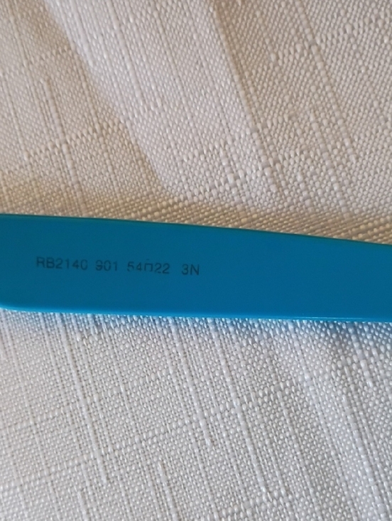 Ray-Ban Turquoise Wayfarer Sunglasses with Black Lenses Made In Italy Authentic main image 8